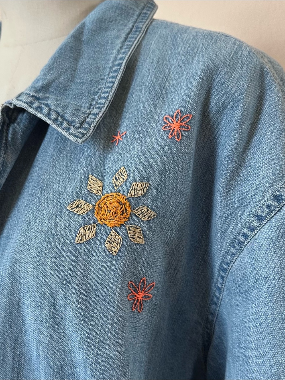MOTHER | Embroidered Butterfly Denim Jacket (s) NWT - Picture 6 of 16